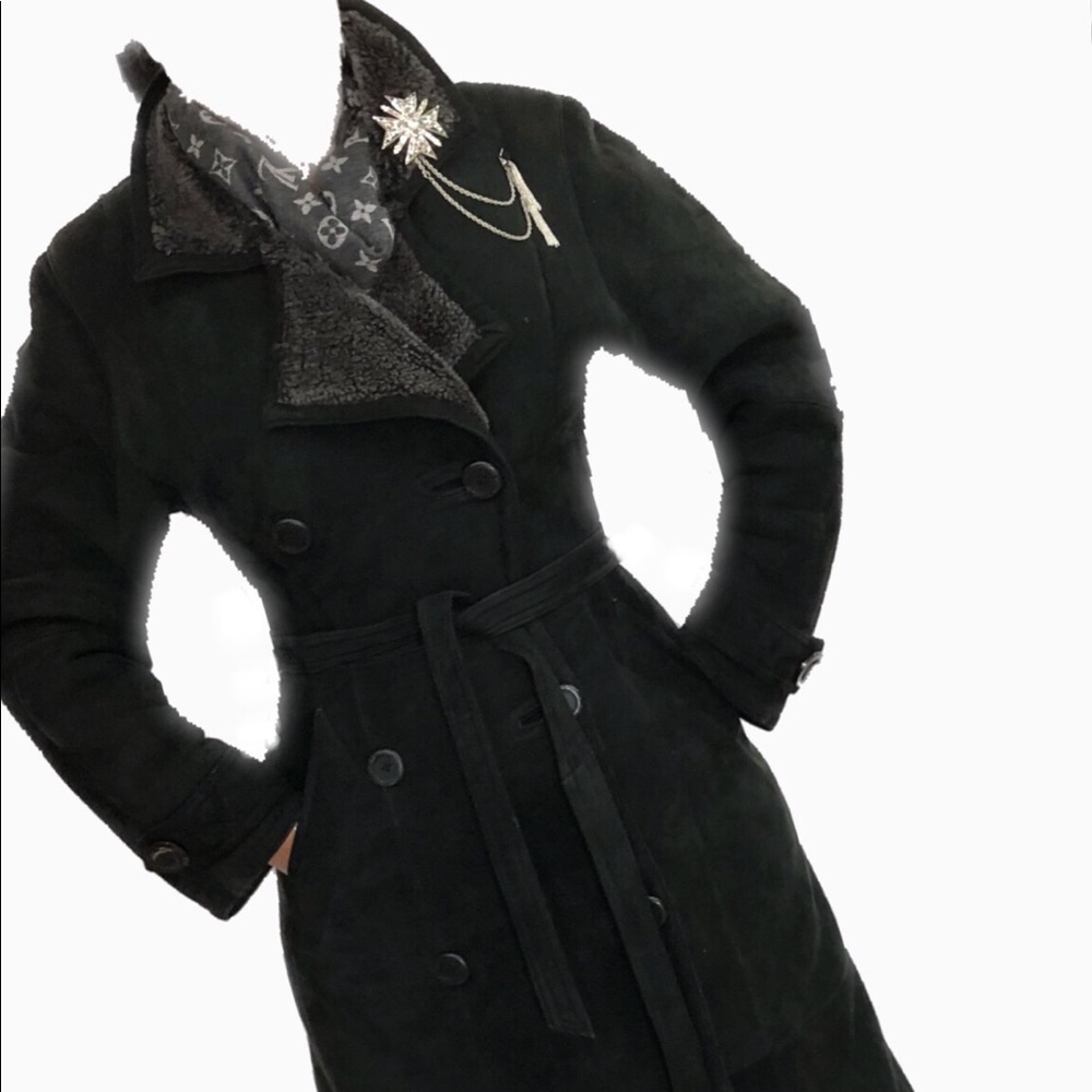 RebeccA Moses Shearling Milan Italy Long Coat
